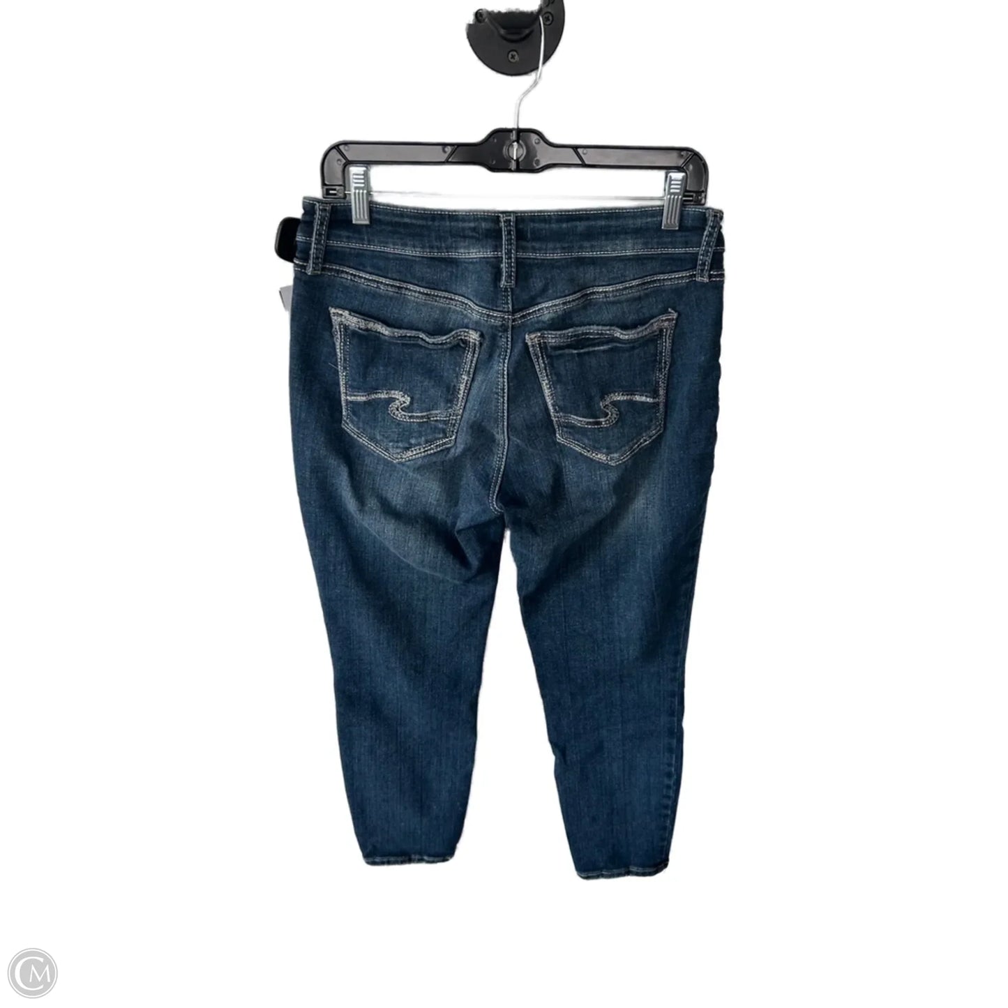 Jeans Cropped By Silver In Blue Denim, Size: 12
