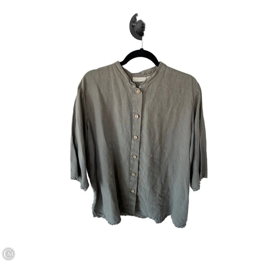 Top Long Sleeve By J. Jill In Green, Size: 2x