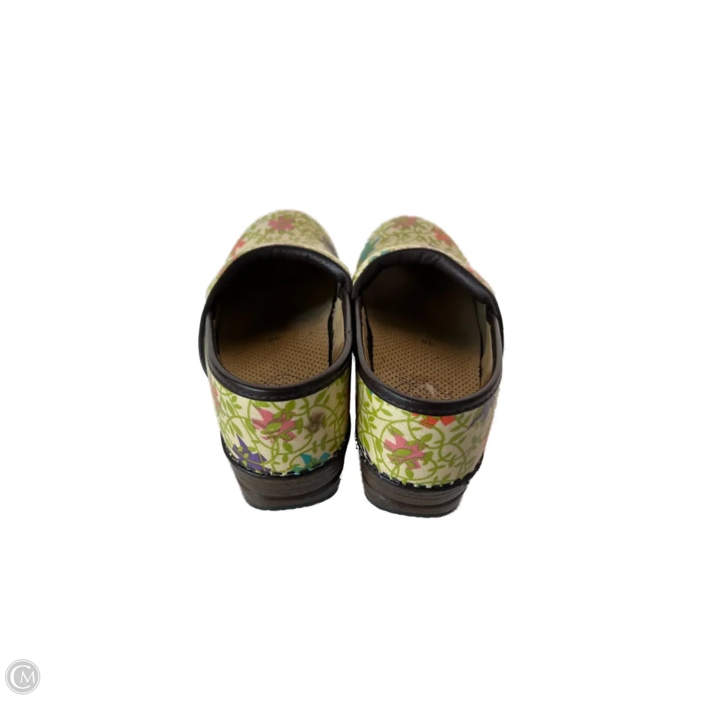Shoes Flats By Dansko In Green & Tan, Size: 7.5