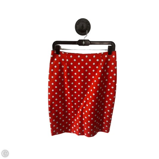 Skirt Mini & Short By Boden In Orange & White, Size: 8p