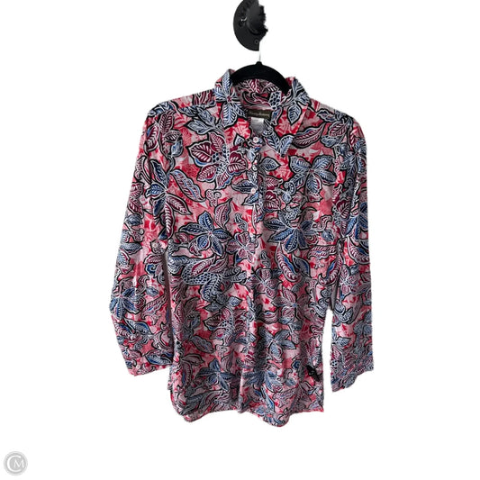 Tunic Long Sleeve By Tommy Bahama In Red & White, Size: Xl