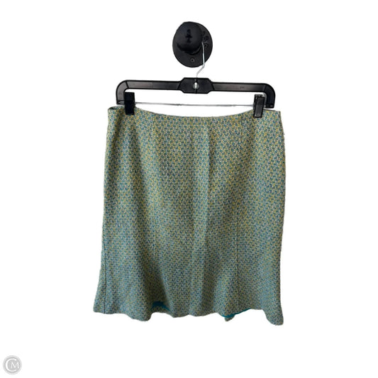 Skirt Midi By Talbots In Blue & Yellow, Size: 10