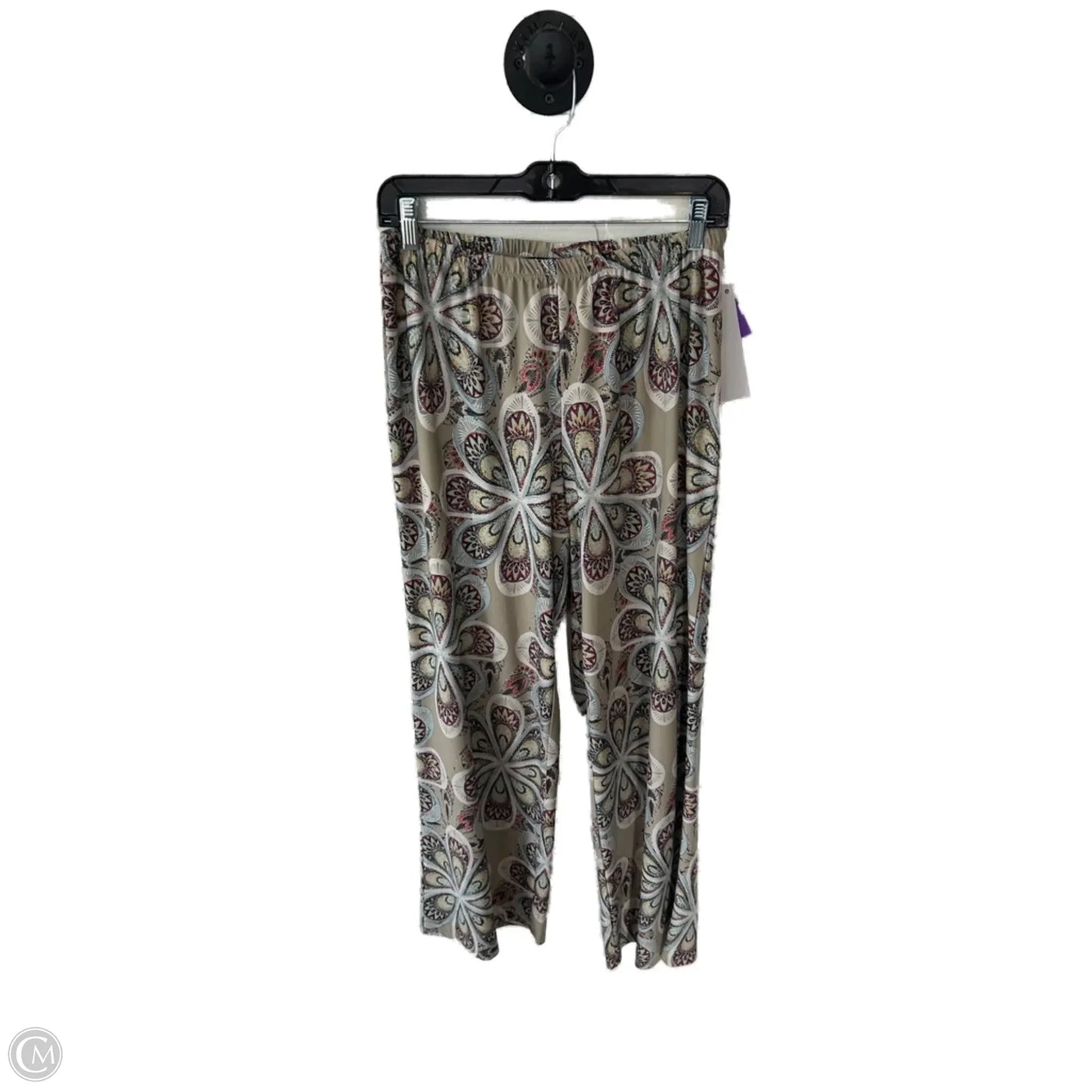 Pants Lounge By Melissa Paige In Tan & White, Size: 12