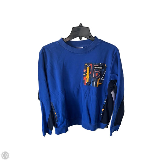 Athletic Sweatshirt Crewneck By Columbia In Black & Blue, Size: Xl