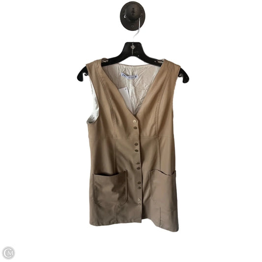 Dress Casual Short By Zara In Tan, Size: Xs
