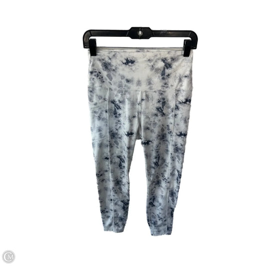 Athletic Leggings By 90 Degrees By Reflex In Grey & White, Size: 12