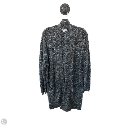 Sweater Cardigan By Ava & Viv In Black & White, Size: 1x