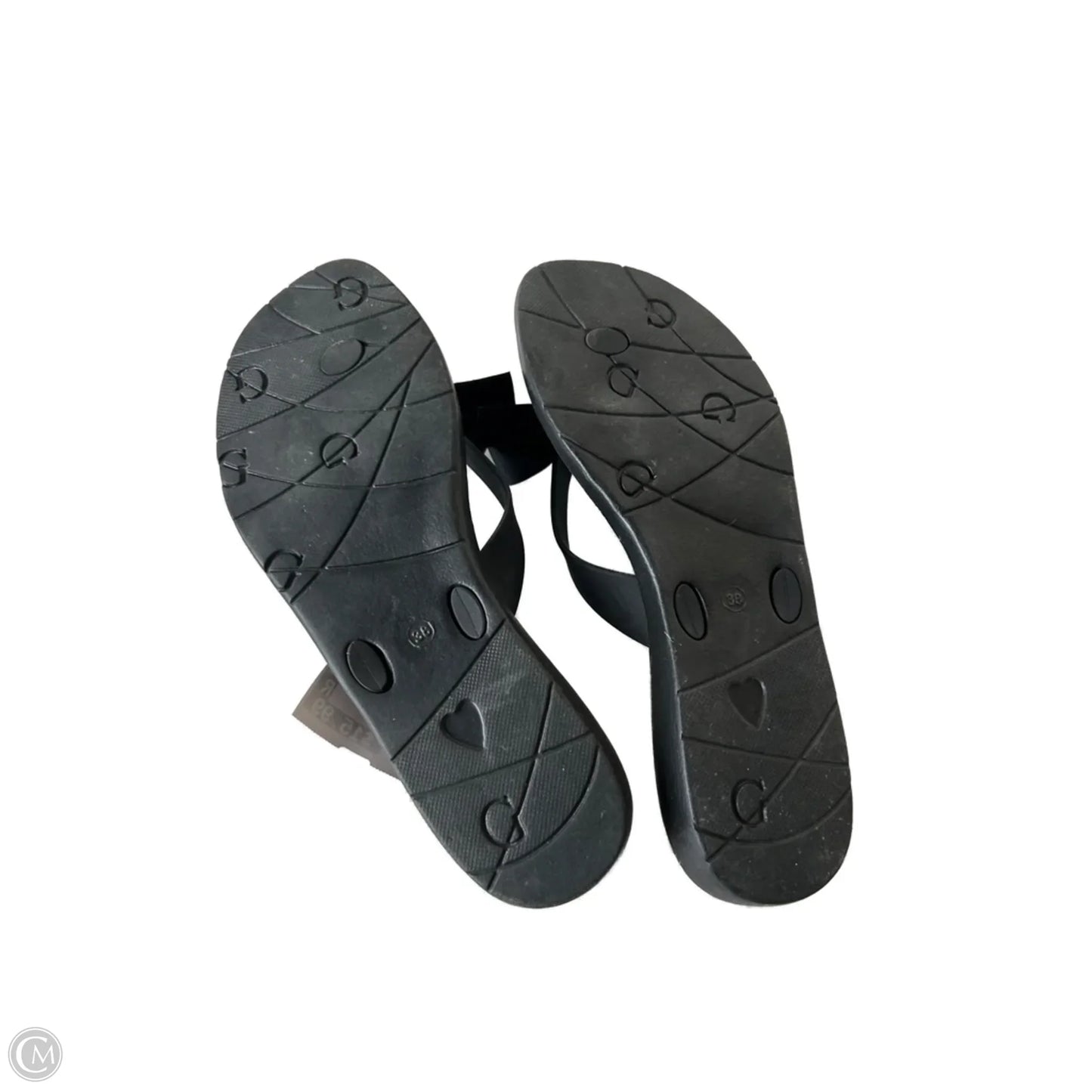 Sandals Flip Flops By Guess In Black, Size: 8