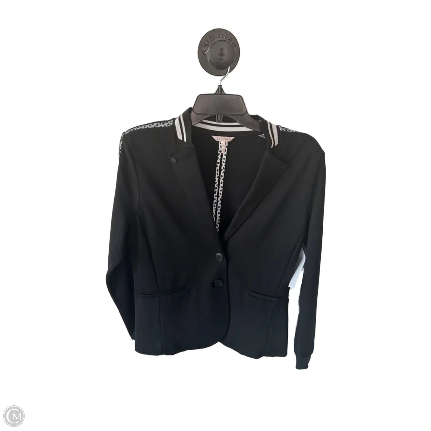Blazer By Clothes Mentor In Black & Grey, Size: L