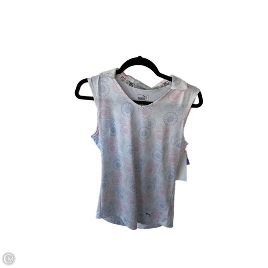 Athletic Tank Top By Puma In Pink & Purple, Size: S