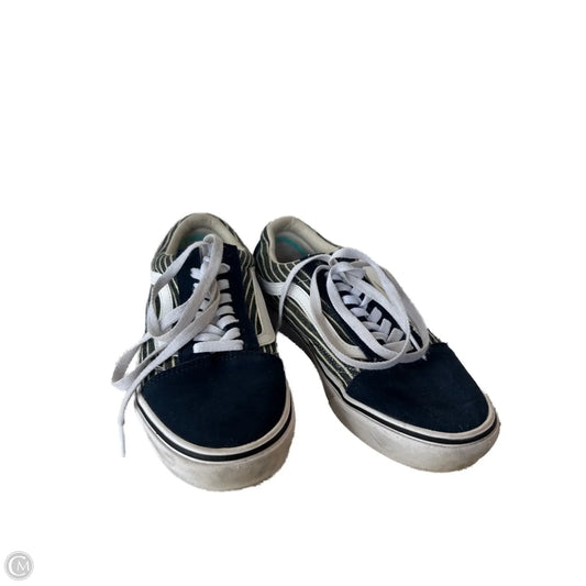 Shoes Sneakers By Vans In Blue & Cream, Size: 8