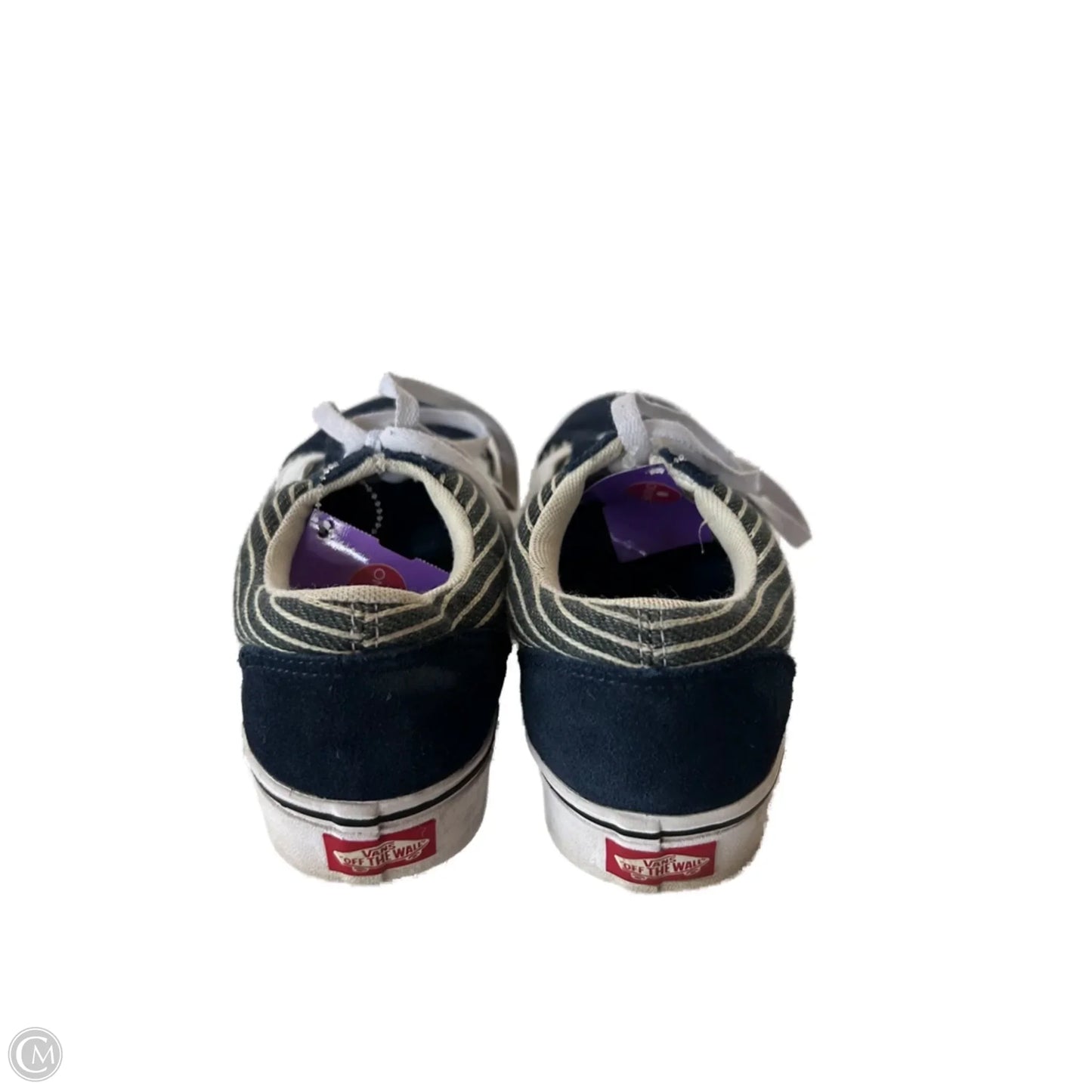 Shoes Sneakers By Vans In Blue & Cream, Size: 8
