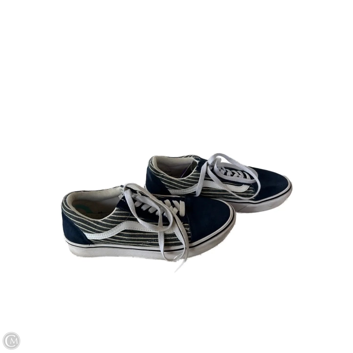Shoes Sneakers By Vans In Blue & Cream, Size: 8