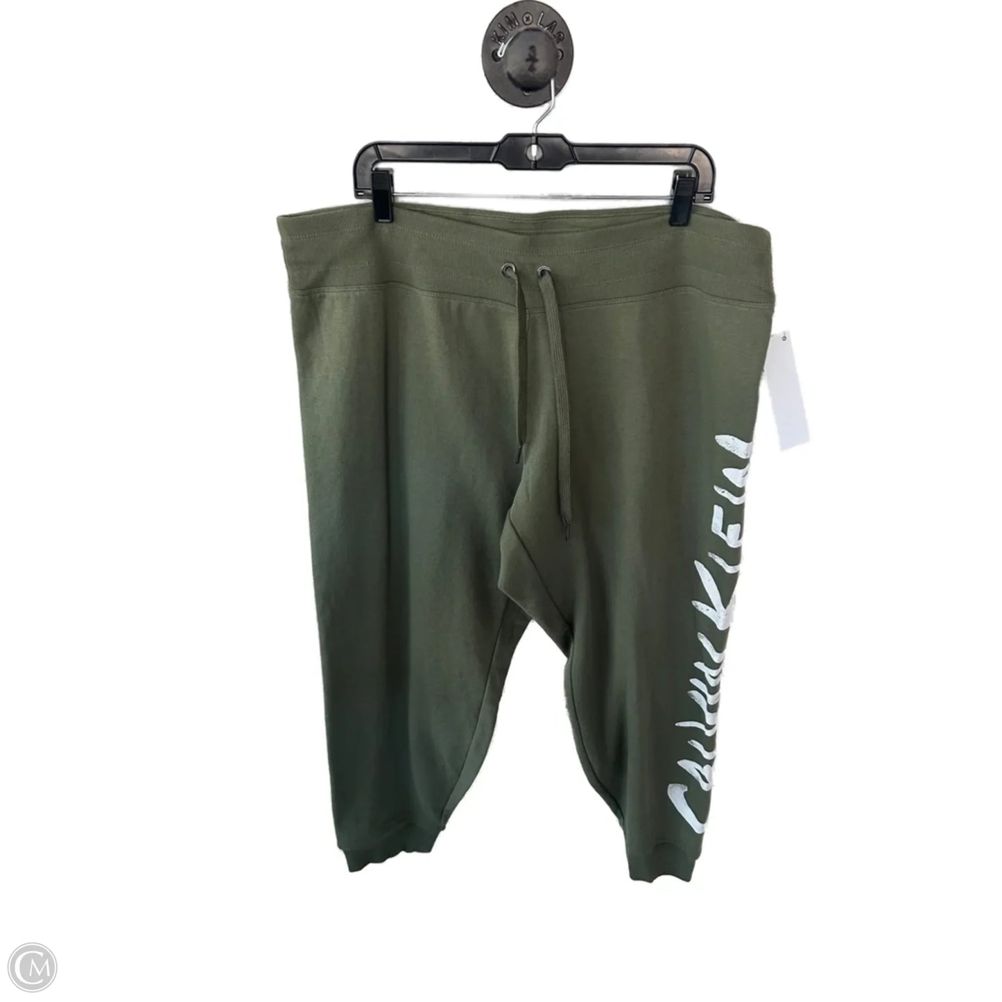 Pants Lounge By Calvin Klein In Green & White, Size: 20