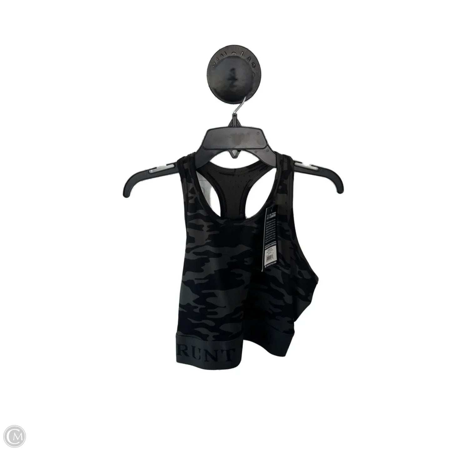 Athletic Bra By Clothes Mentor In Black & Grey, Size: Xl