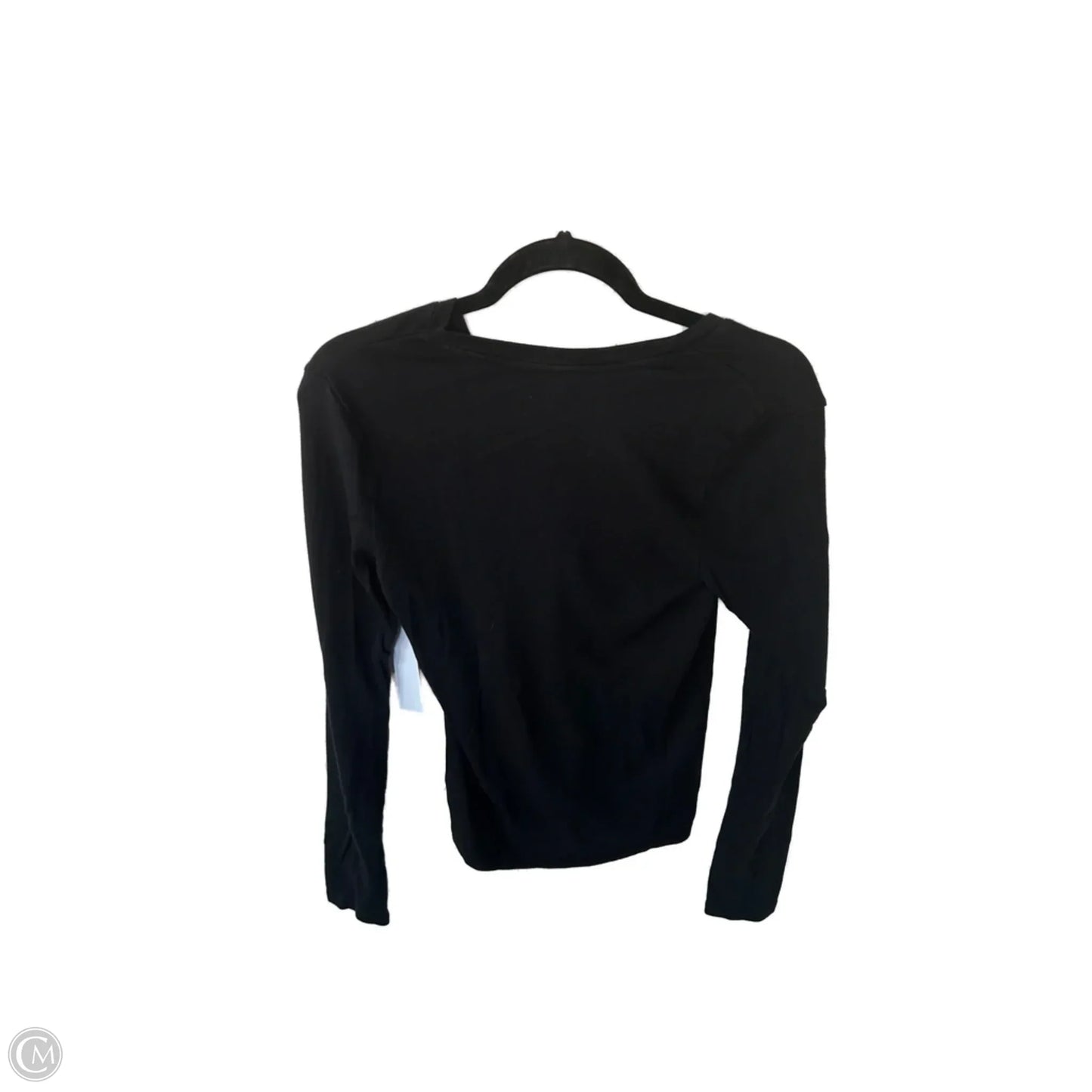 Top Long Sleeve Basic By Gap In Black, Size: M