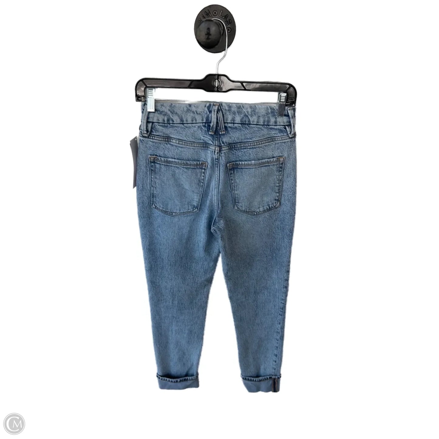 Jeans Straight By Good American In Blue Denim, Size: 0