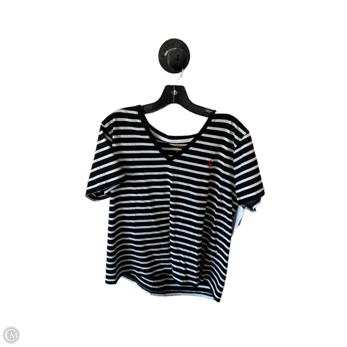 Top Short Sleeve Basic By Polo Ralph Lauren In Black & White, Size: Xxl