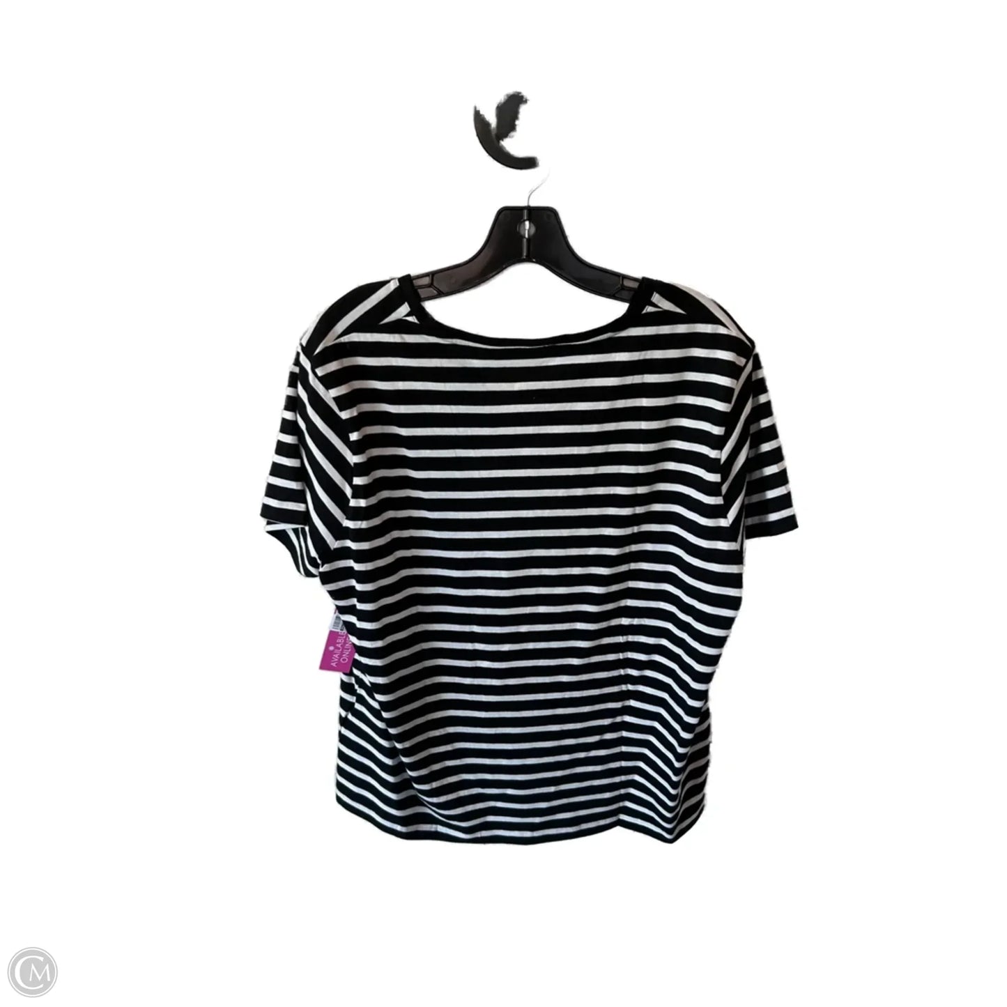 Top Short Sleeve Basic By Polo Ralph Lauren In Black & White, Size: Xxl