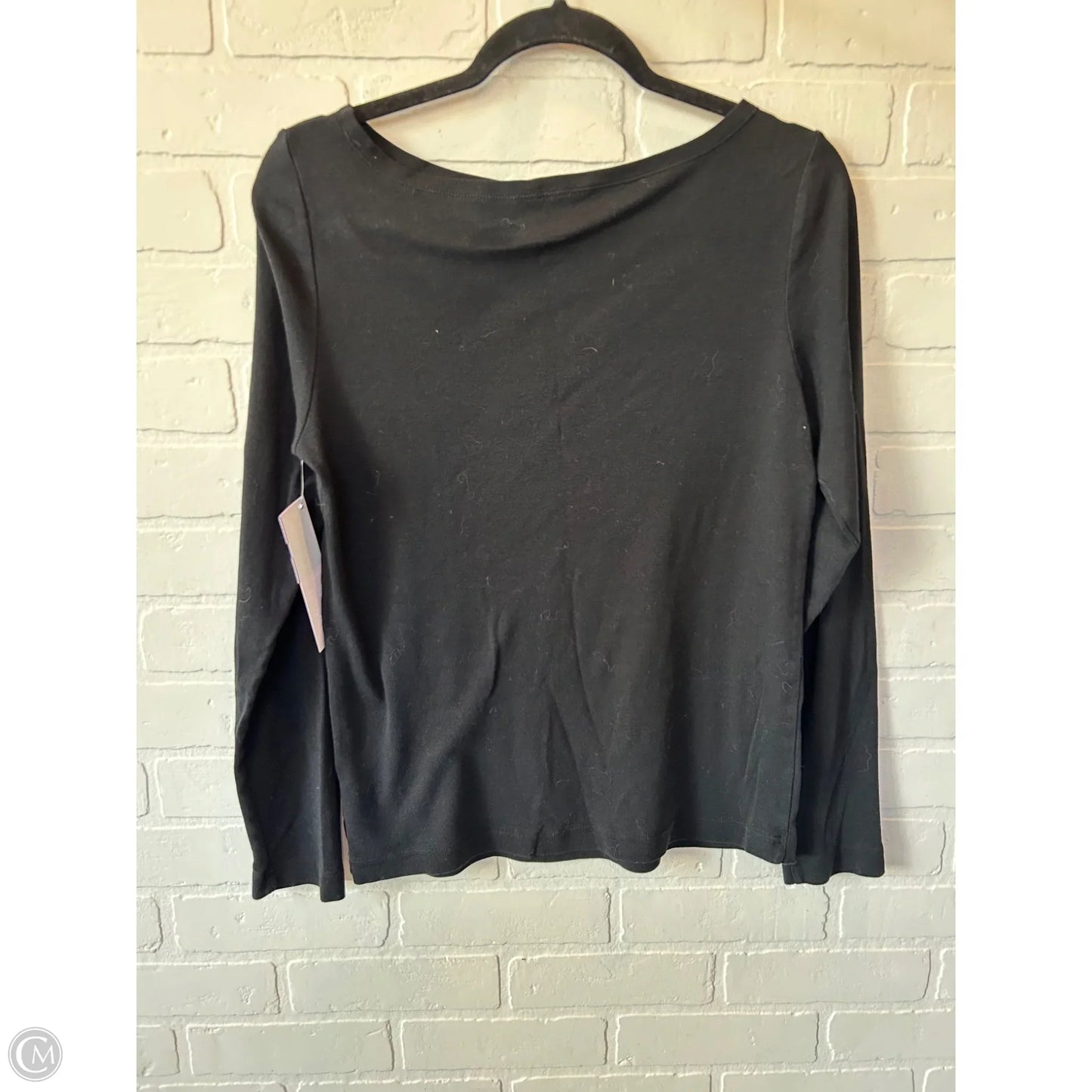 Top Long Sleeve Basic By Gap In Black, Size: L