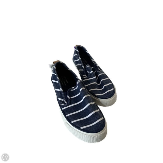 Shoes Sneakers By Sperry In Blue & White, Size: 8.5