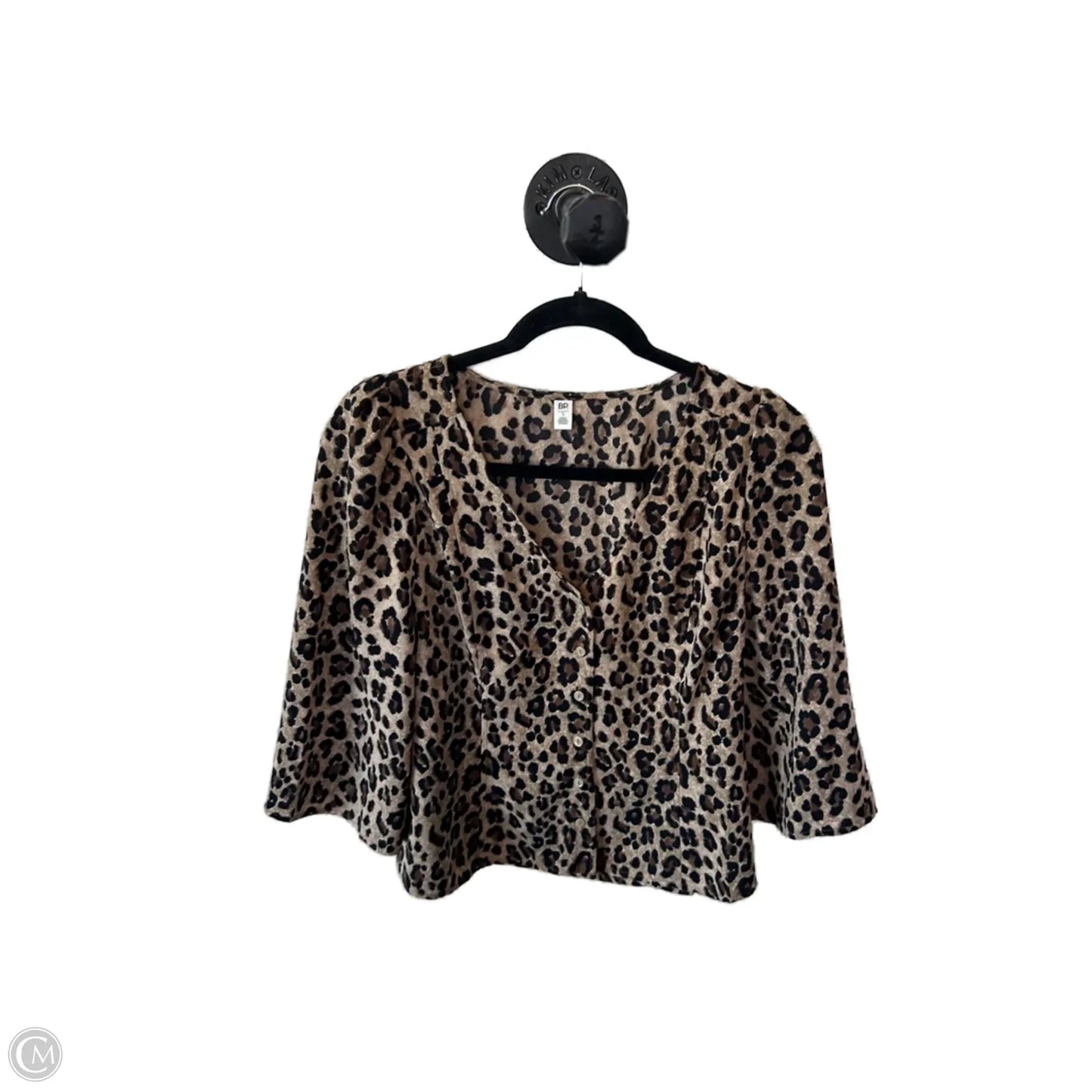 Top 3/4 Sleeve By Bp In Animal Print, Size: S