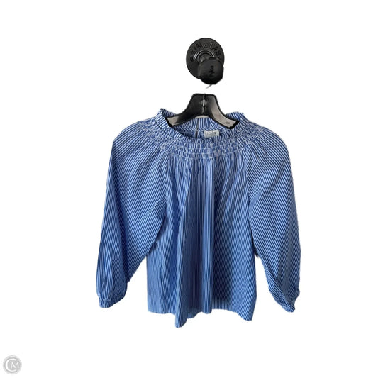 Top Long Sleeve By J. Crew In Blue & White, Size: Xs