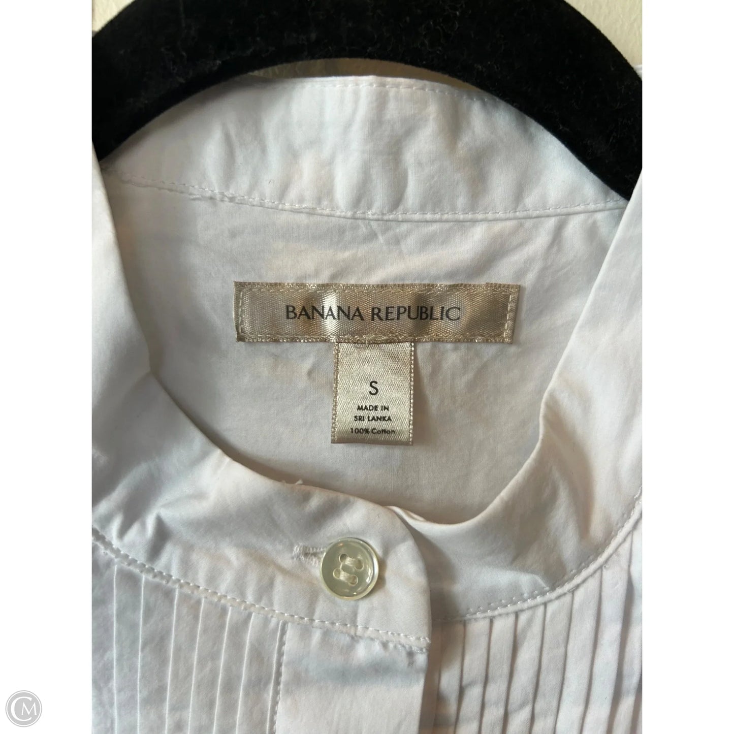 Top Long Sleeve By Banana Republic In White, Size: S