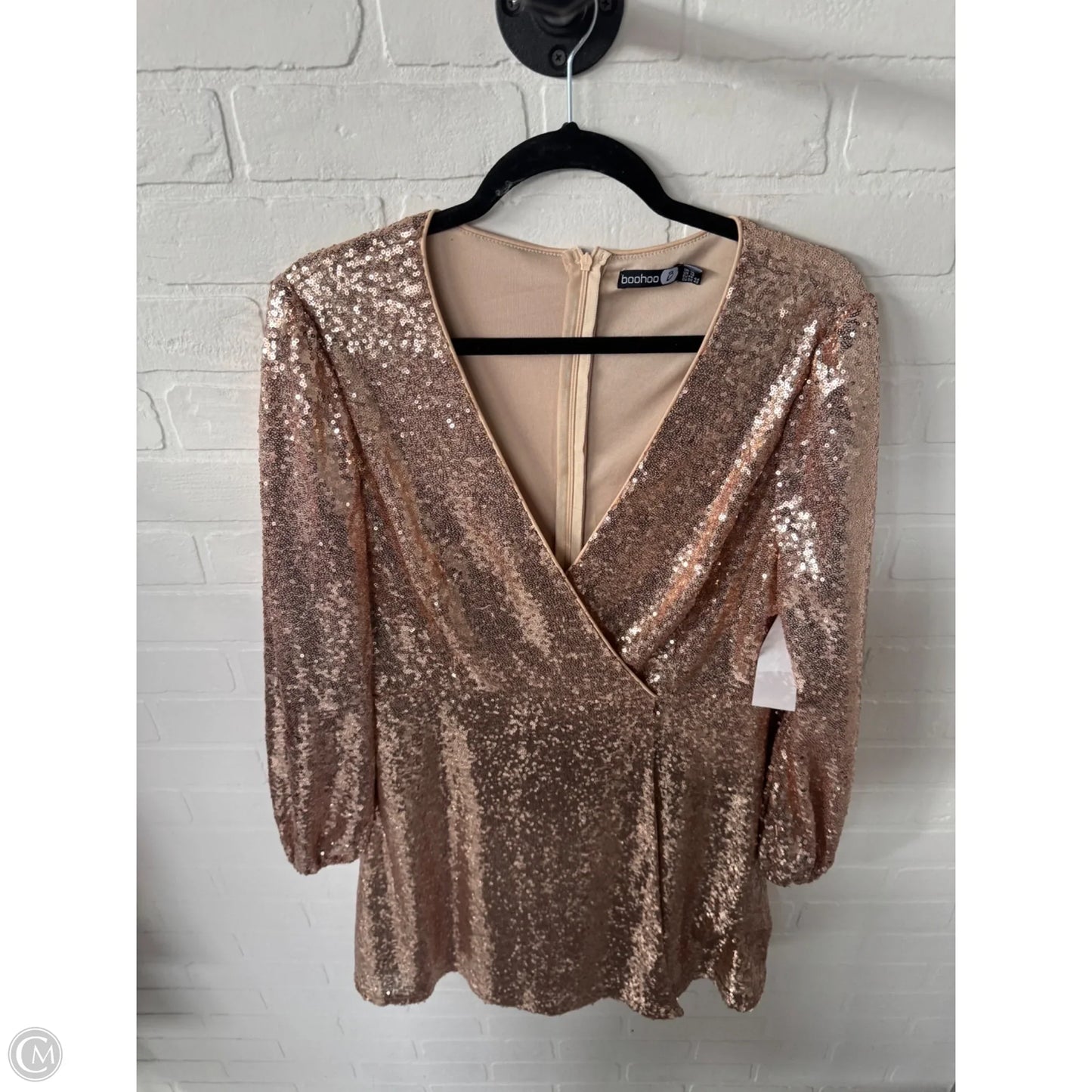 Dress Party Short By Boohoo Boutique In Rose Gold, Size: L