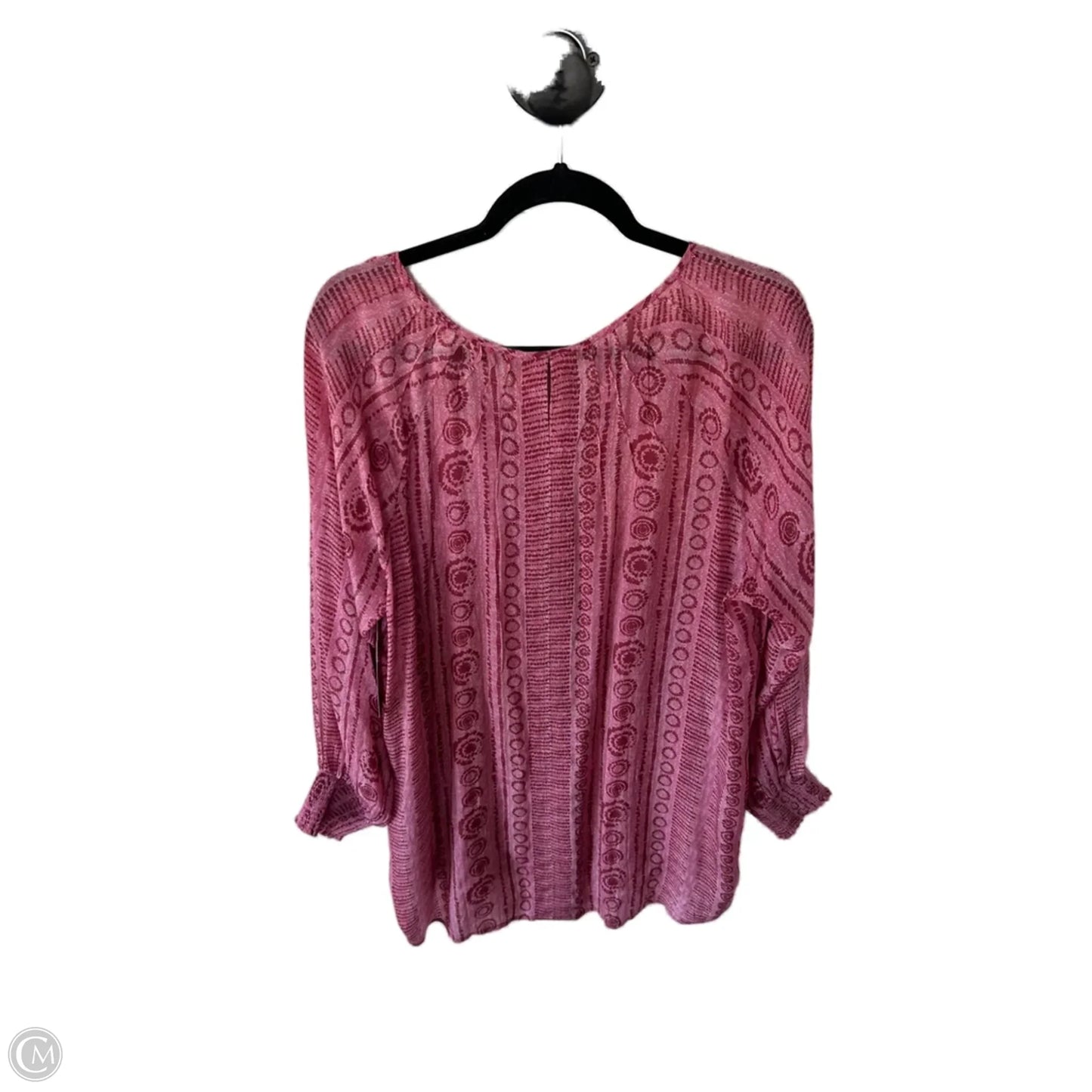 Top Long Sleeve By Soft Surroundings In Pink, Size: 1x