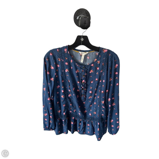 Top Long Sleeve By Matilda Jane In Blue & Pink, Size: S
