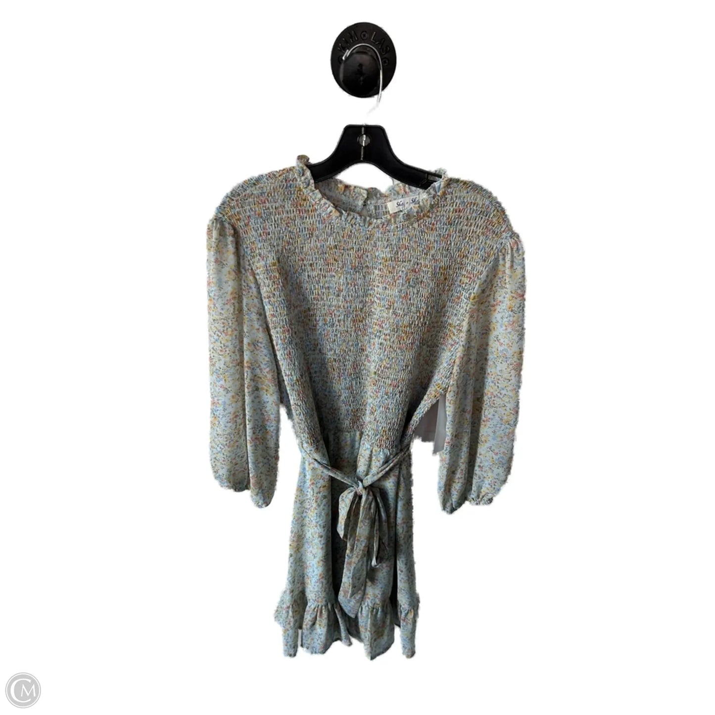 Dress Casual Short By She + Sky In Blue & Yellow, Size: L