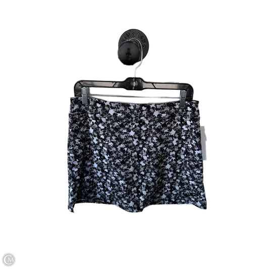Athletic Skort By Tranquility In Black & Grey, Size: 8