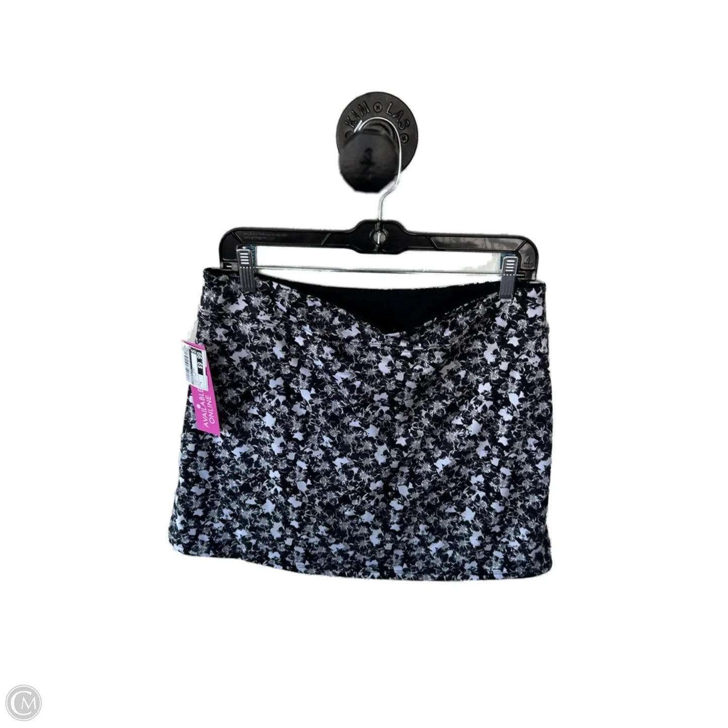 Athletic Skort By Tranquility In Black & Grey, Size: 8