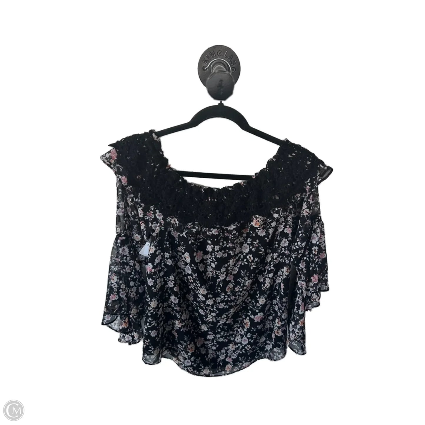 Top Long Sleeve By White House Black Market In Black & White, Size: M