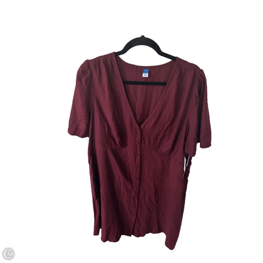 Dress Casual Short By Old Navy In Red, Size: Xxl