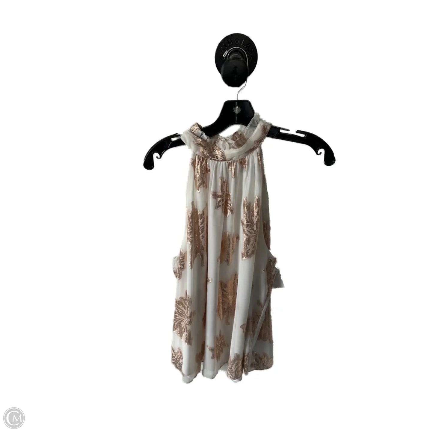 Top Sleeveless By Express In Pink & White, Size: Xl