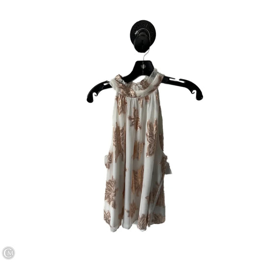 Top Sleeveless By Express In Pink & White, Size: Xl