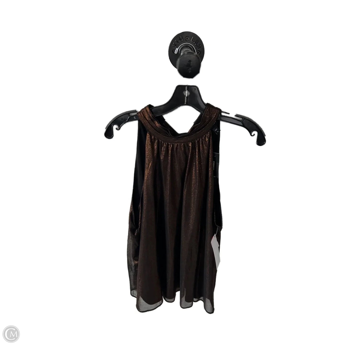 Top Sleeveless By Express In Bronze, Size: Xl