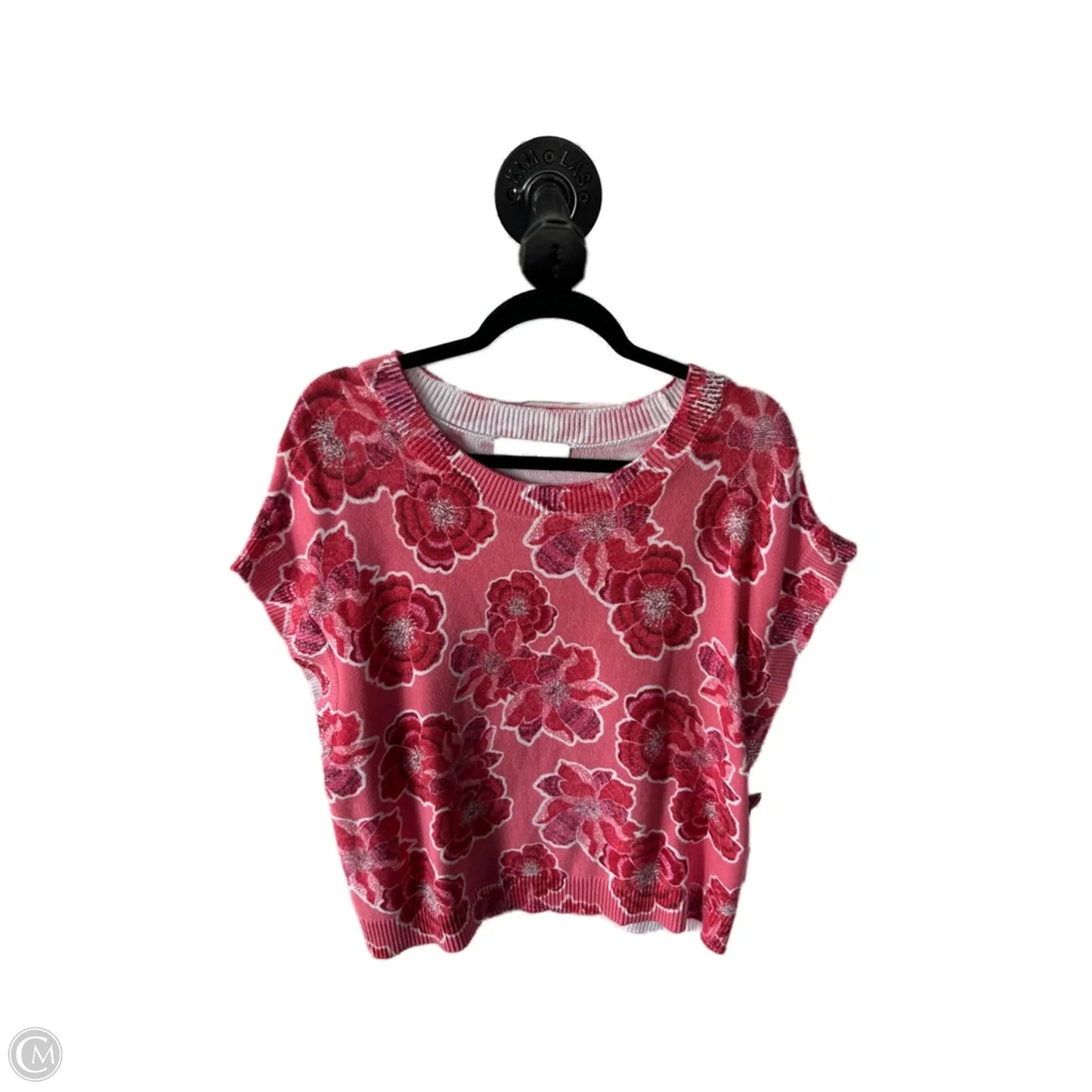 Sweater Short Sleeve By Loft In Pink, Size: Xl