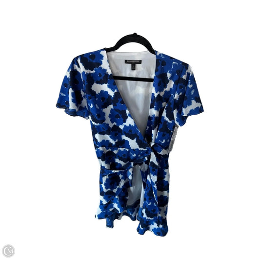 Dress Casual Short By Banana Republic In Blue & White, Size: Sp