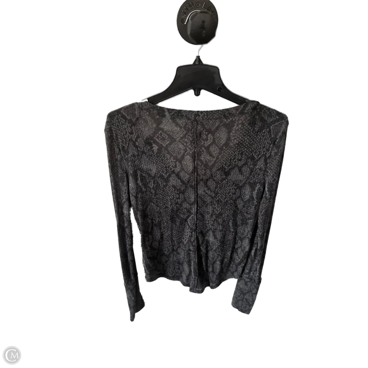 Top Long Sleeve By Pilcro In Grey, Size: M