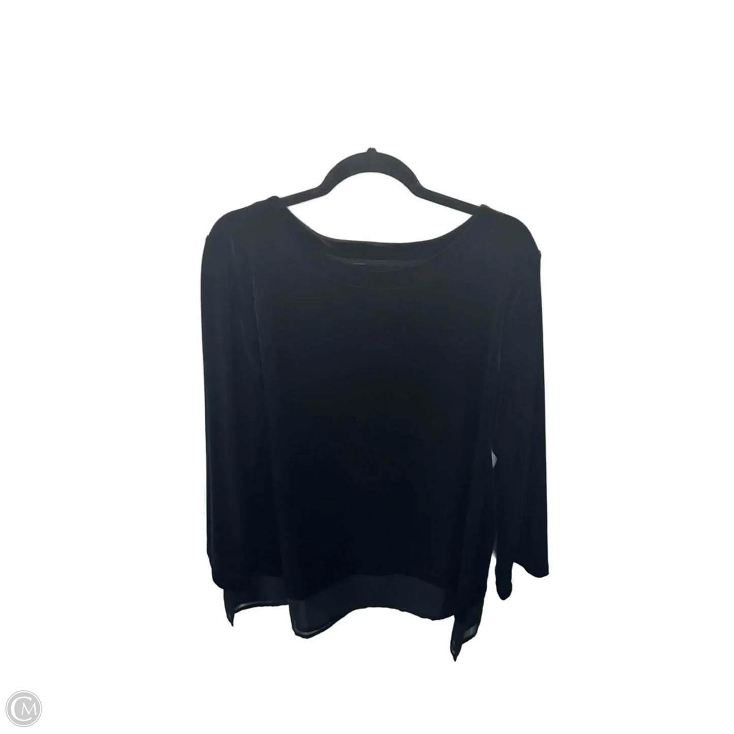 Top Long Sleeve By Chicos In Black, Size: Xxl