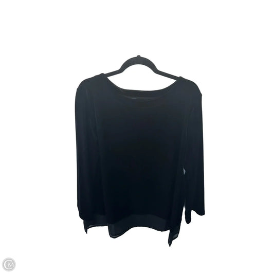 Top Long Sleeve By Chicos In Black, Size: Xxl