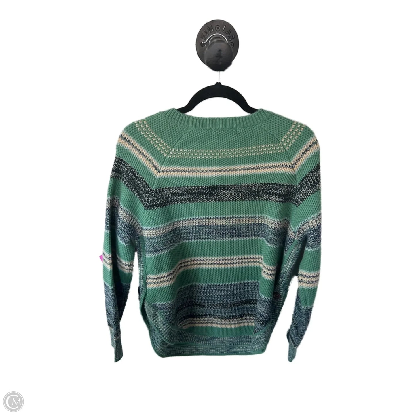 Sweater By Liverpool In Green & Grey, Size: M