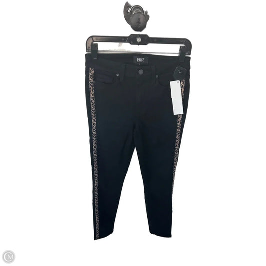 Jeans Skinny By Paige In Black Denim, Size: 4