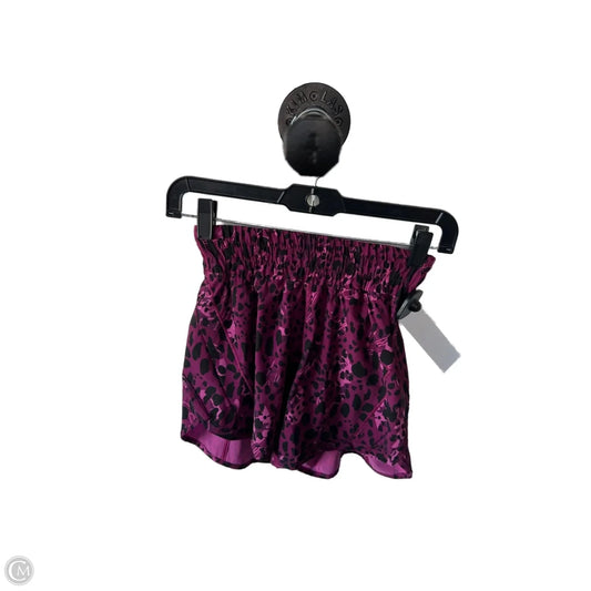 Athletic Shorts By Lululemon In Black & Purple, Size: 2
