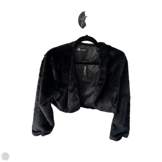 Jacket Faux Fur & Sherpa By Allegra K In Black, Size: L