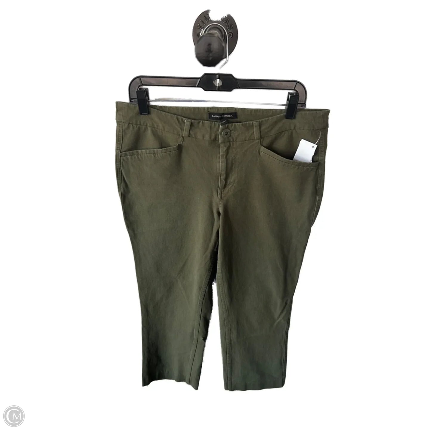 Pants Cropped By Banana Republic In Green, Size: 10
