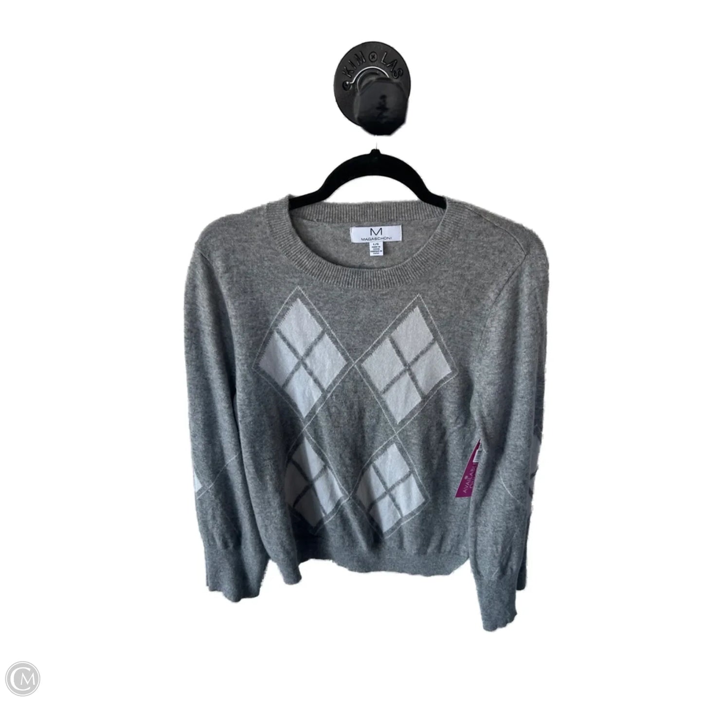 Sweater Cashmere By Cmc In Grey & White, Size: L